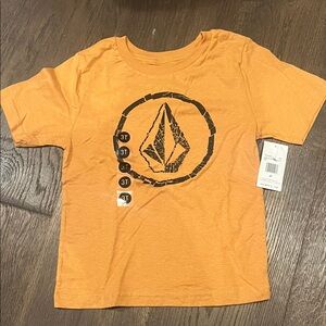 Volcom Orange Short-Sleeve Tee with Black Logo - Kids